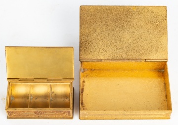 Tiffany Studios, New York Desk Box and Stamp Box